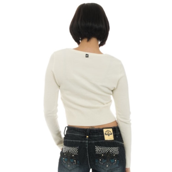 NEW Apple Bottoms Rhinestone button down sweater cardigan L Y2K - Picture 15 of 17